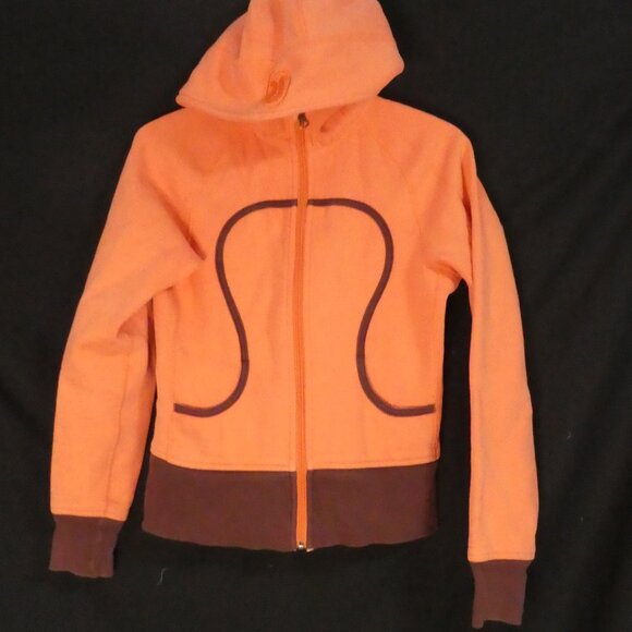 LULULEMON | see measurements | Orange and Brown Classic Heavyweight Scuba Hoodie - Picture 1 of 16
